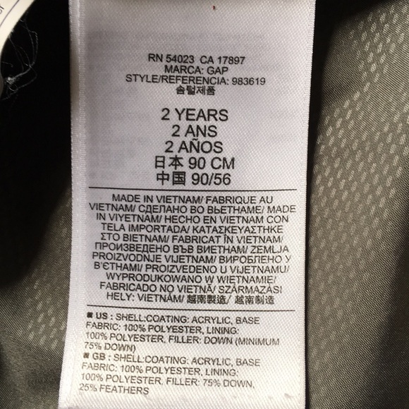 Baby Gap puffer coat - Picture 6 of 6